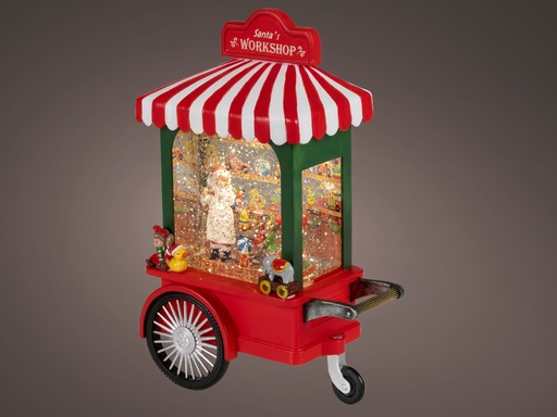 [4-481166] BOULE D'EAU - BOUTIQUE DE CADEAUX DU PERE NOEL - A PILES - POUR INTERIEUR - LUMIERE ET MOUVEMENT - L10.00- l 17.50-H27.50cm-1L