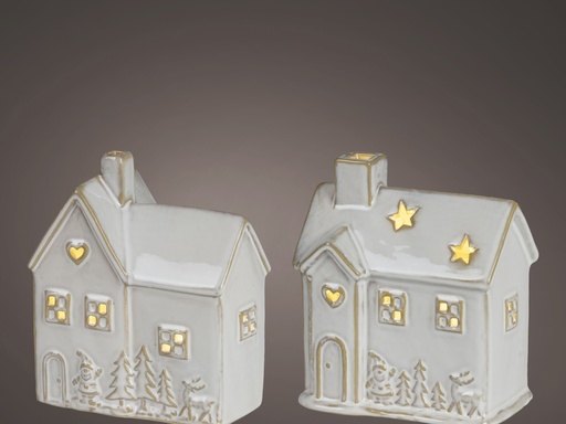 [4-481406] ***LED HOUSE BO INDOOR WHITE L12.00-W6.50-H14.00cm-1L