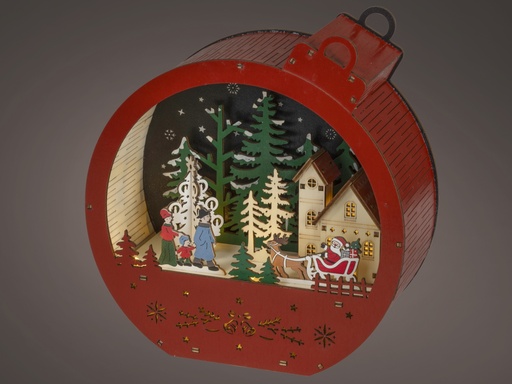 [4-482105] ESCENA CON LUZ - COLOURS/ WARM WHITE/ RED - L9.00-W21.50-H22.50cm- 5 LEDS 