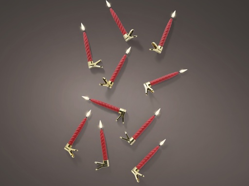 [4-487573] ***LED CANDLE LIGHTS BO INDOOR RED/WARM WHITE dia1.50-H14.50cm-1L