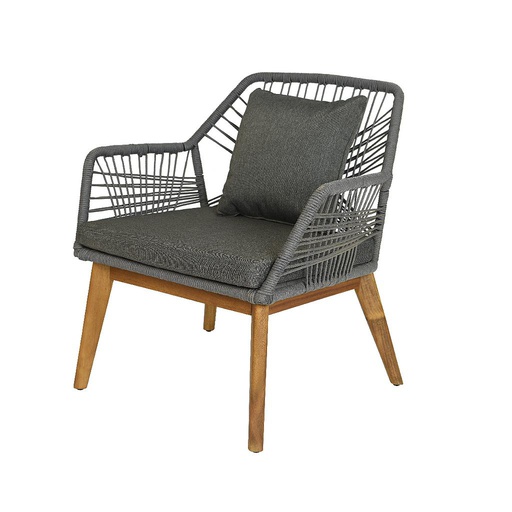 [4-840734] SEVILLE LOUNGECHAIR FSC 100% O L72-W74-H80CM