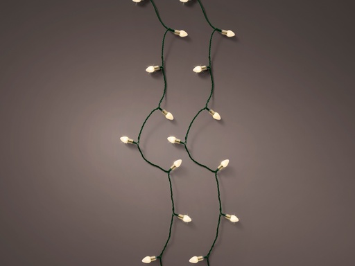 [4-489980] GUIRNALDA LUCES VINTAGE - CABLE VERDE - CON TIMER Y 8 FUNCIONES - APTO EXTERIOR - 1190cm-120LUCES