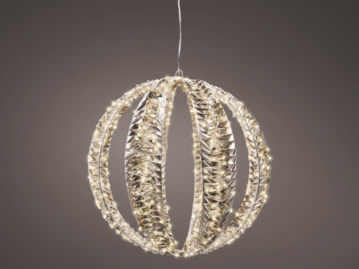 [4-490404] BOLA DORADA MICROLED - LUZ CALIDA - APTO EXTERIOR - dia40.00cm-600LEDS