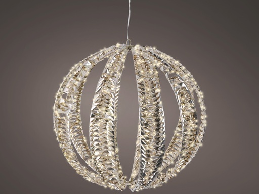 [4-490405] BOULE DOREE MICROLED - LUMIERE CHALEUREUSE - APTE UTILISATION EN EXTERIEUR- dia50.00cm-720L