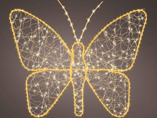 [4-490654] PAPILLON MICROLED - DORE - MELANGE DE LUMIERE CHALEUREUSE/ CLASSIQUE - APTE A UNE UTILISATION EXTERIEURE L1.00- l 58.00-H43.00cm-436L