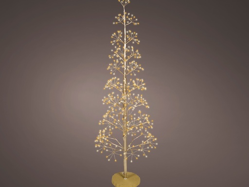 [4-490676] ARBOL MICRO LED DORADO - MEZCLA LUZ CALIDA/LUZ CLASICA - APTO EXTERIOR - dia45.00-H120.00cm-448LEDS