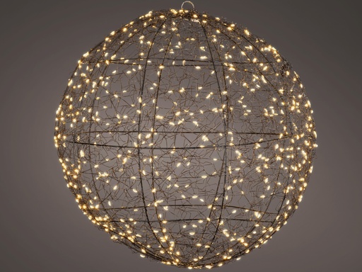 [4-491459] BOLA MICRO LED  - NEGRA - LUZ CLASICA - APTO EXTERIOR - dia28.00cm-400LEDS