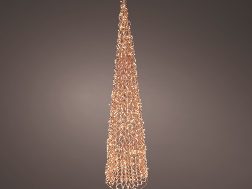 [4-493954] ARBOL 3D (CONO)  MICROLED - APTO EXTERIOR - ROSE GOLD - LUZ CALIDA dia25.00-H100.00cm-500LEDS