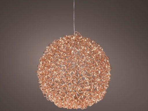 [4-493958]  BOLA 3D  MICROLED - APTO EXTERIOR - ROSE GOLD - LUZ CALIDA-700LEDS