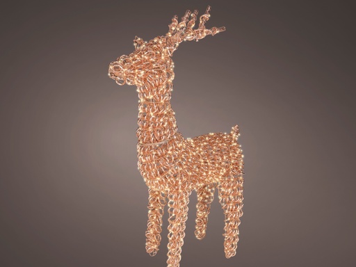 [4-493961] RENO 3D  MICROLED - APTO EXTERIOR - ROSE GOLD - LUZ CALIDA L20.00-W57.00-H104.00cm-800LEDS