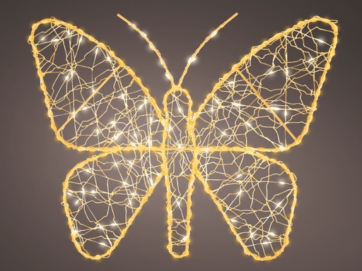 [4-493995] PAPILLON MICROLED - DORE - LUMIERE CHALEUREUSE - APTE A UNE UTILISATION EXTERIEURE - L1.00- l 38.00-H30.00cm-240L