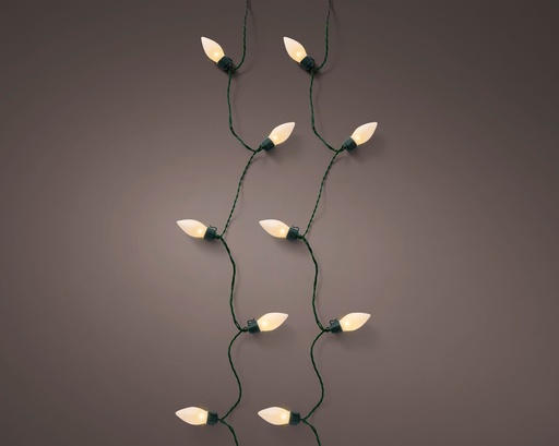 [4-495696] GUIRNALDA LUCES TIPO VINTAGE - CABLE VERDE - CON TIMER Y 8 FUNCIONES - LUZ NUEVA! SOFT GOLD : ENTRE CALIDA Y CLASICA !- 1980 CM 100LUCES