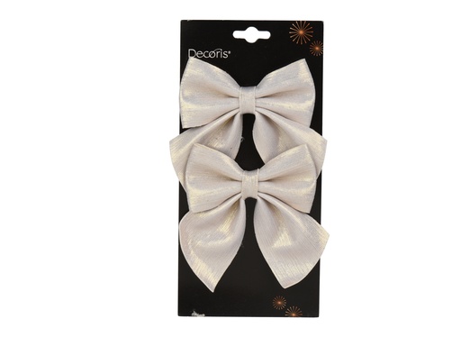 [4-512037] ***BOW POLYESTER PEARL L1.50-W12.00-H13.00cm