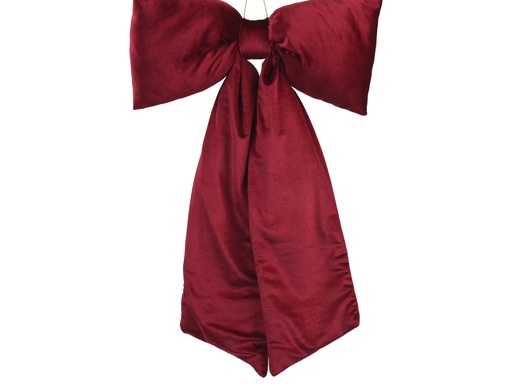 [4-512165] ***BOW POLYESTER VELVET OXBLOOD L13.00-W80.00-H115.00cm