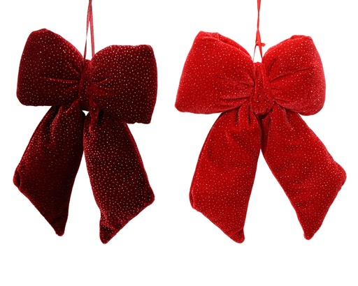 [4-512180] ***BOW POLYESTER VELVET ASSORTED L2.00-W11.00-H14.00cm