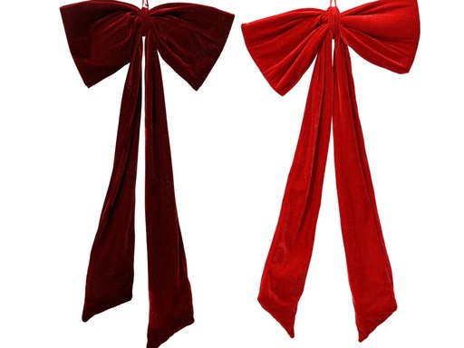 [4-512184] ***BOW POLYESTER VELVET ASSORTED L5.00-W50.00-H100.00cm