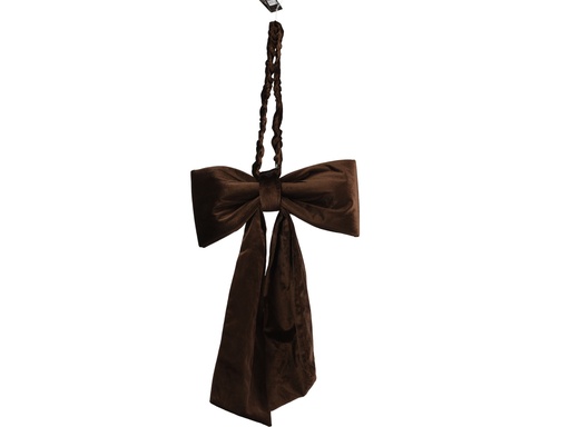 [4-512208] ***BOW POLYESTER ESPRESSO L55.00-W37.00-H16.50cm