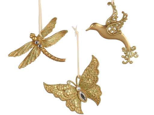 [4-512473] ***FIGURINES POLYSTYRENE GOLD L12.00-W7.50-H0.30cm