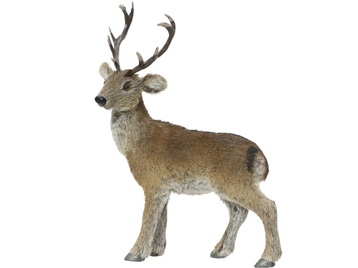 [4-535863] ***DEER ARTIFICIAL FUR NATURAL L14.00-W27.00-H36.00cm