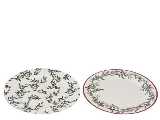 [4-600980] SOUS-ASSIETTE EN PLASTIQUE - MOTIF DE NOEL - 2 ASSORTIMENTS - PRIX UNITAIRE - 33.00 cm de dia. - 1.50 cm H