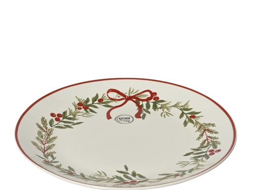 [4-601043] ***DINNER PLATE PORCELAIN GREEN/COLOUR(S) dia27.00-H2.50cm