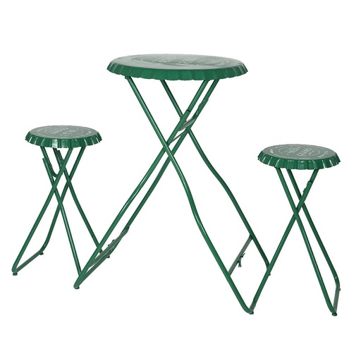 [4-842978] IRON TABLE W 2 SEATS