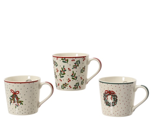[4-601057] ***MUG PORCELAIN ASSORTED L9.50-W13.00-H8.80cm