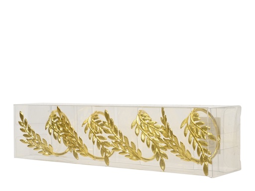 [4-601157] ***NAPKIN RING IRON GOLD L7.00-W5.00-H5.00cm