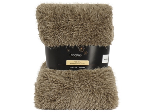 [4-614474] ***THROW POLYESTER SMOKEY GREY L170.00-W130.00-H1.00cm