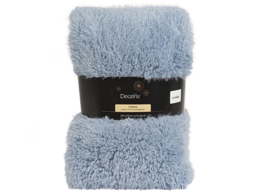 [4-614486] ***THROW POLYESTER BLUE L170.00-W130.00-H1.00cm
