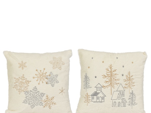 [4-614529] ***CUSHION EG POLYESTER ASSORTED L45.00-W45.00-H3.00cm