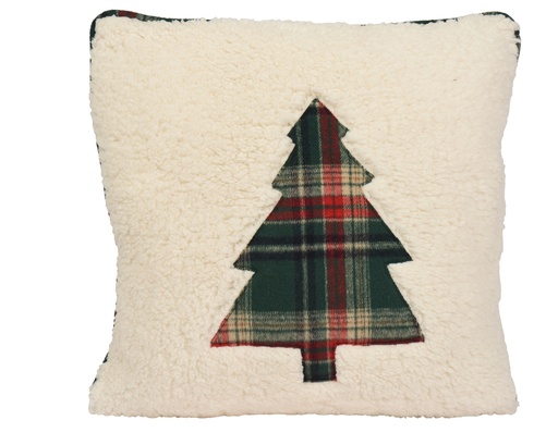 [4-614572] COJIN CON ARBOL NAVIDAD EN RELIEVE - L45.00-W3.00-H45.00cm