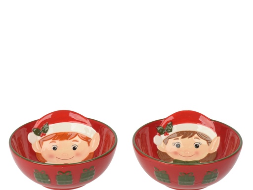 [4-643537] ***BOWL DOLOMITE RED dia15.00-H6.00cm