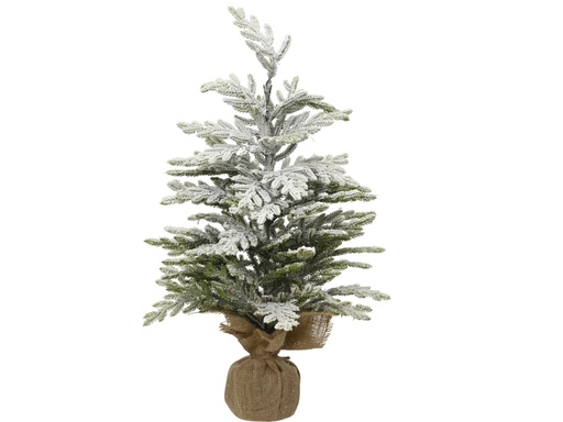 [4-680813] PETIT ARBRE ENNEIGE DANS UN SAC EN JUTE  dia30.00-H55.00cm