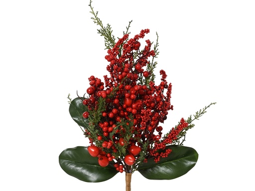 [4-681385] ***BIG BERRY SPRAY GREEN/RED L10.00-W26.00-H50.00cm
