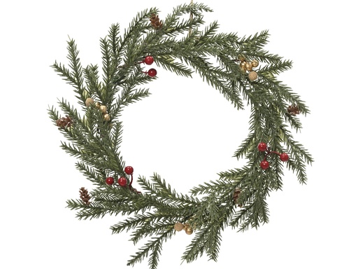 [4-681558] ***WREATH GREEN/COLOUR(S) dia40.00-H4.00cm