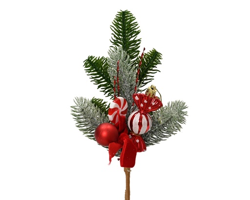 [4-681658] BRANCHETTE VERTE AVEC DES BONBONS - L6.00-W10.00-H26.00cm