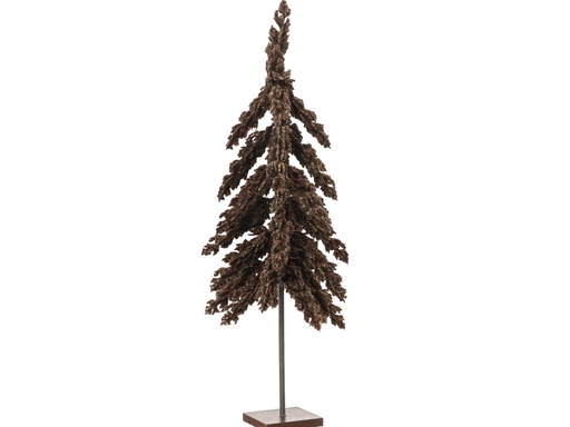 [4-681689] ***FLURRY FIR MINI TREE GLITTER DARK BROWN dia18.00-H45.00cm