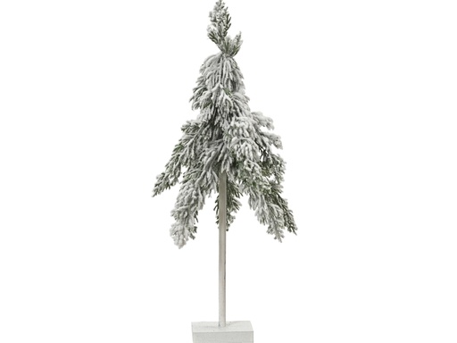 [4-681693] ***FLURRY FIR MINI TREE FROSTED GREEN/WHITE dia18.00-H45.00cm