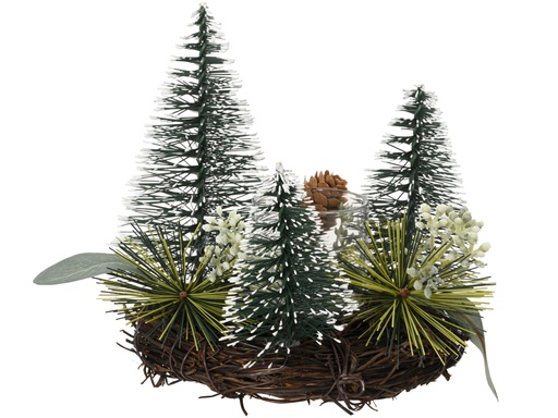 [4-687655] ***TEALIGHTHOLDER GREEN L14.00-W14.00-H12.00cm