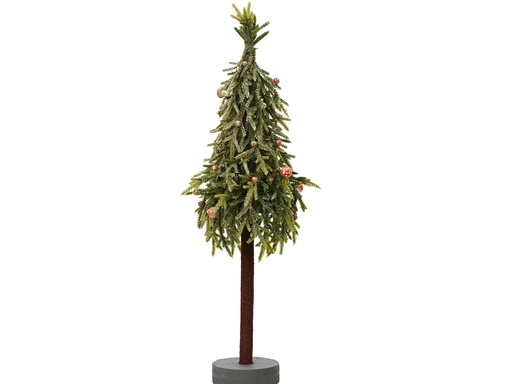 [4-689666] PETIT SAPIN A PAILLETTES - AVEC CHAMPIGNONS ET BAIES - dia23.00-H75.00cm