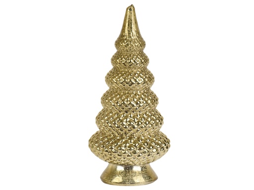 [4-702960] PETIT ARBRE EN VERRE - VERT ROMARIN - dia12.00-H25.50cm