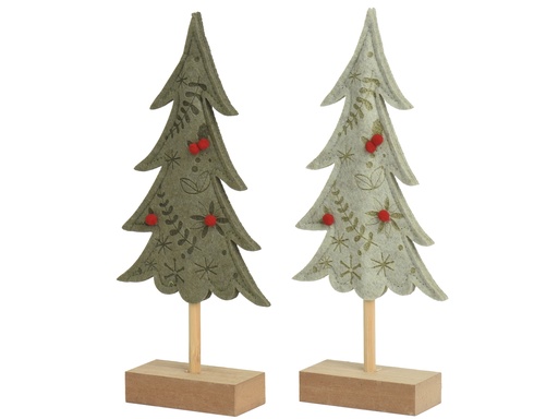 [4-703064] ***TREE FELT ASSORTED L4.00-W11.00-H25.00cm