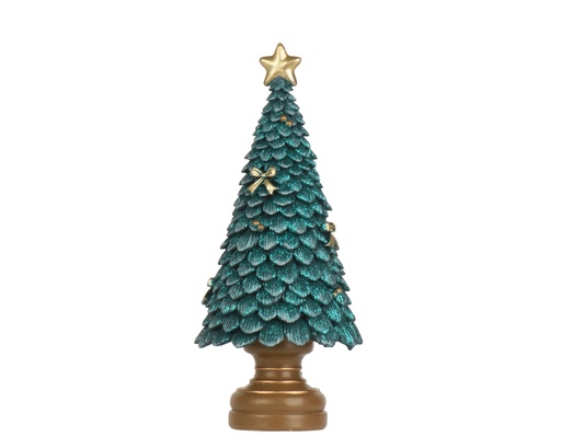 [4-703115] ***TREE POLYRESIN EMERALD L10.00-W10.00-H23.00cm