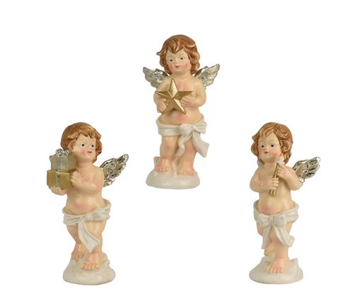 [4-703686] ANGE EN RESINE A SUSPENDRE - 3 MODELES ASSORTIS - PRIX UNITAIRE - L8.00-W6.00-H15.50cm
