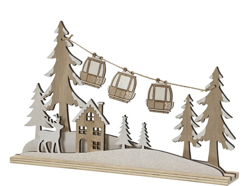 [4-703931] ***SCENERY PLYWOOD NATURAL/COLOUR(S) L30.00-W5.00-H19.00cm