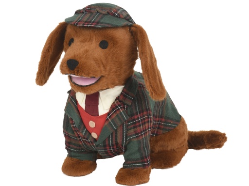 [4-704226] ***DOG POLYESTER BROWN L33.00-W17.00-H28.00cm