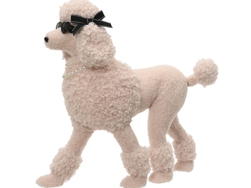 [4-704457] ***DOG ARTIFICIAL FUR PINK L45.00-W15.00-H48.00cm