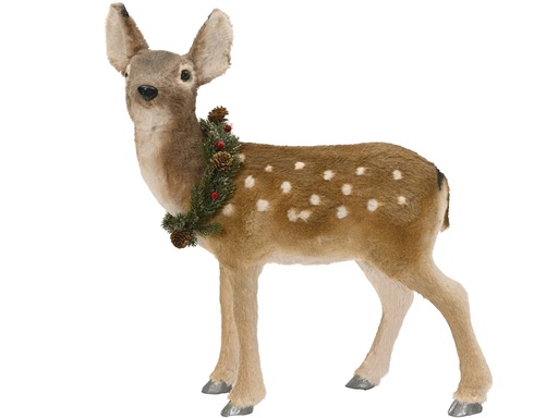 [4-704479] ***DEER POLYESTER BROWN L25.00-W50.00-H56.00cm
