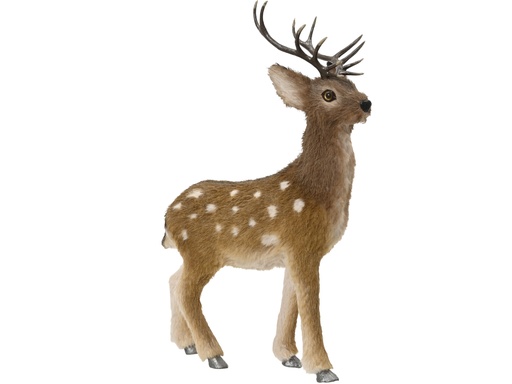 [4-704481] ***DEER POLYESTER BROWN L11.00-W27.00-H37.00cm